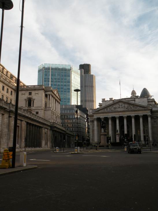   bourse de Londres et Banque d'Angleterre