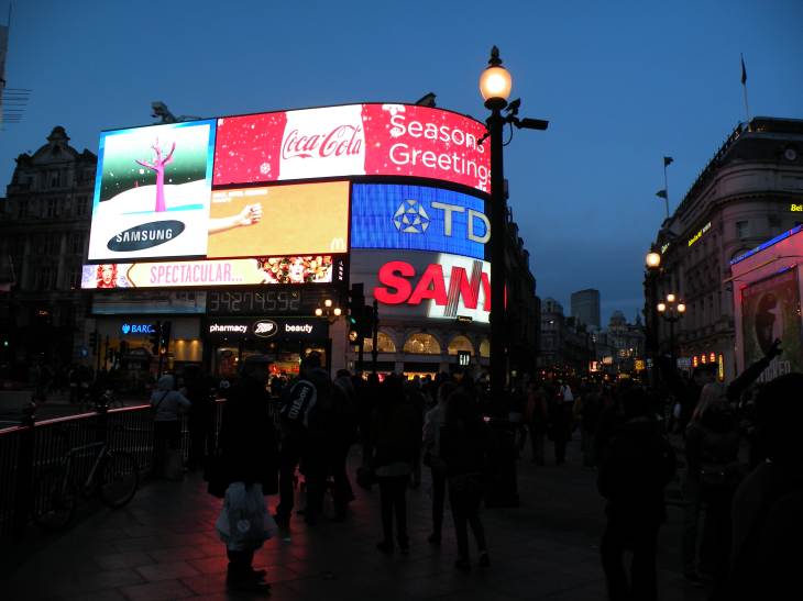  publicits lumineuses, Piccadilly Circus