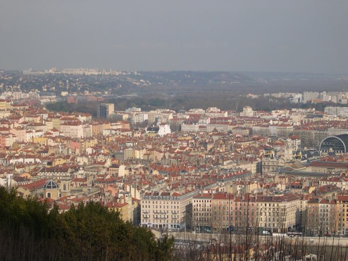  vue de la ville en direction du Parc de la Tte d'Or