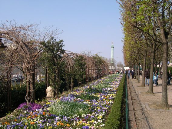  parterre de fleurs le long du Canal Saint-Martin