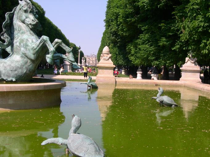  fontaine Carpeaux,   chevaux et tortues, jardins de l'avenue de l'Observatoire