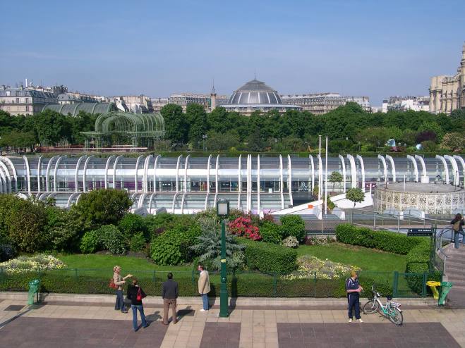  vue gnrale des jardins du forum des Halles (1e)