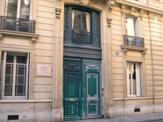  Immeuble du 53 rue de Varenne, o vcut Edith Wharton, romancire amricaine, de 1910  1920