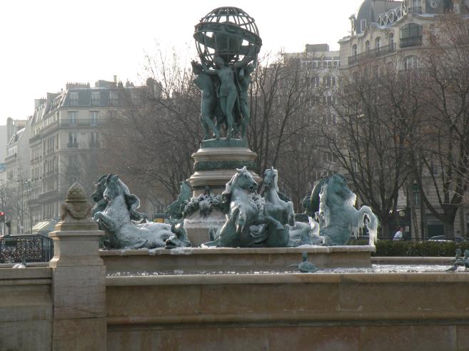  fontaine de l'Observatoire gele
