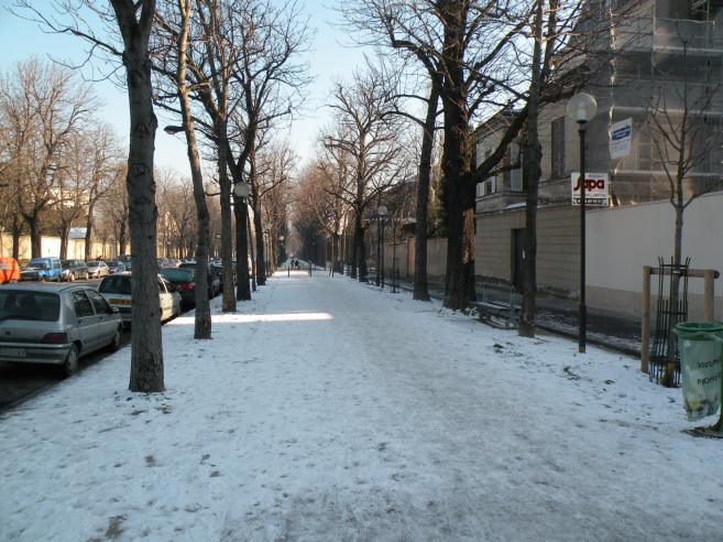  boulevard Arago sous la neige