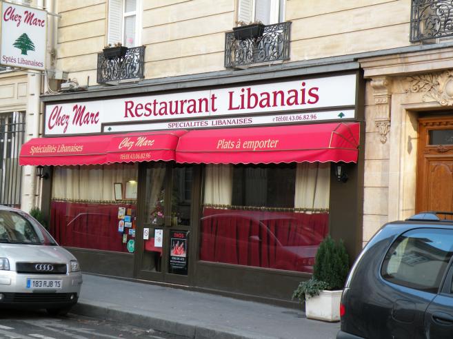  Chez Marc, restaurant Libanais, 15e