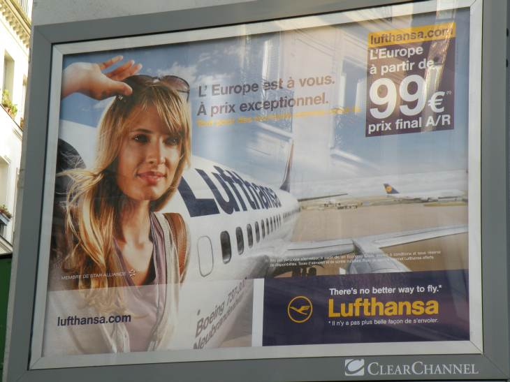  Publicit pour une compagnie arienne