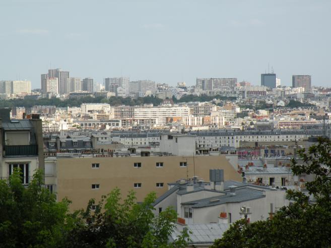  vue des quartiers est de Paris, depuis Montmartre