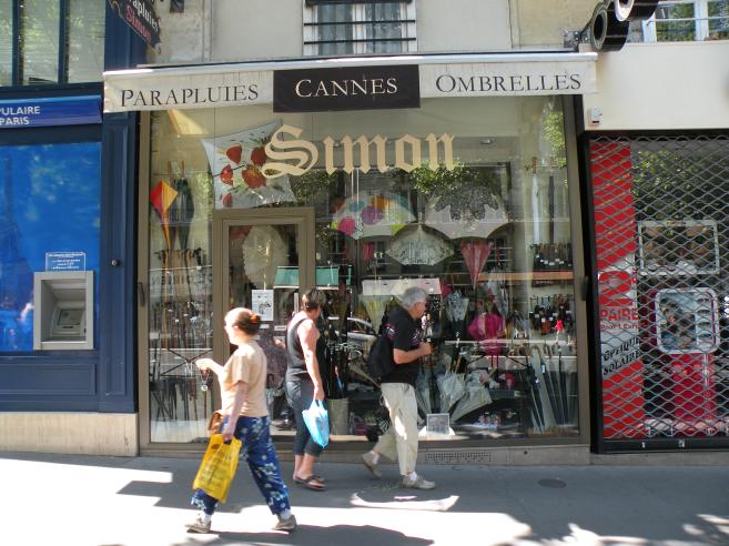  magasin de parapluies, cannes, ombrelles, Simon, 56, bd Saint-Michel