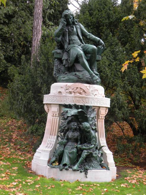   statue de Bernardin de Saint-Pierre, jardin des Plantes