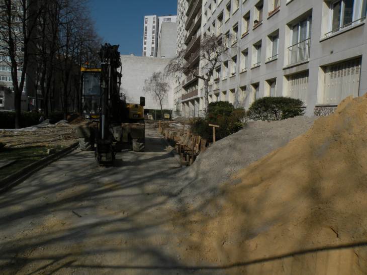  travaux de renforcement du sous-sol, rue de la Sant