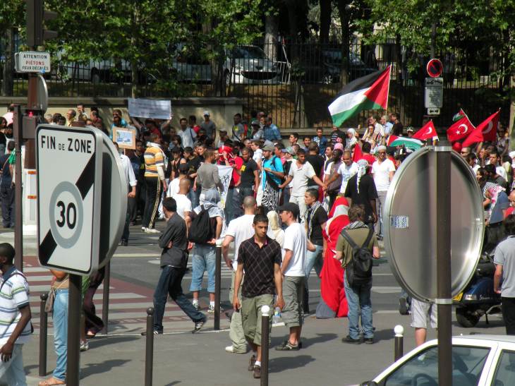  manifestation pour la bande de Gaza, bd de Port-Royal