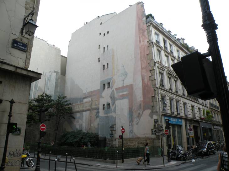  peinture murale, rue des Haudriettes