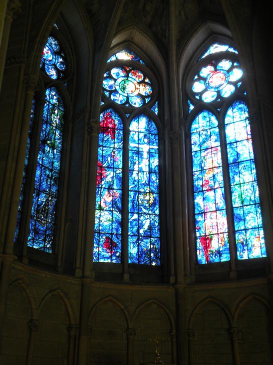  #vitraux bleux raliss par Marc Chagall